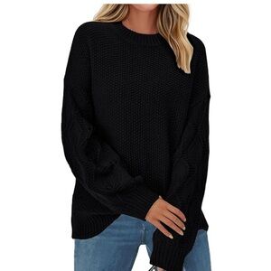 Classic Black Merokeety Women's Tunic Sweater Size XXL